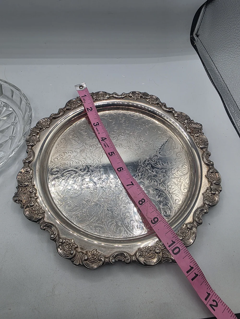 Vintage Wallace Baroque #264 Silver-Plated Serving Tray - 9 3/4